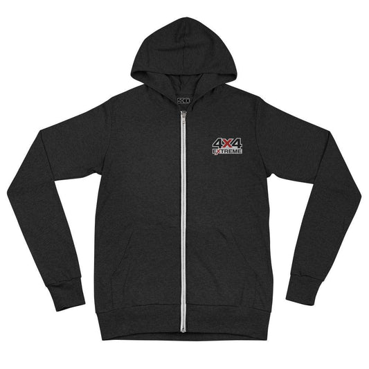 Charcoal 4x4 Extreme hoodie with black and red embroidery 